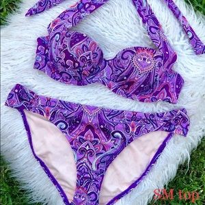 Purple floral bikini